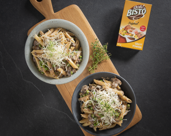 Mushroom and Pea Pasta