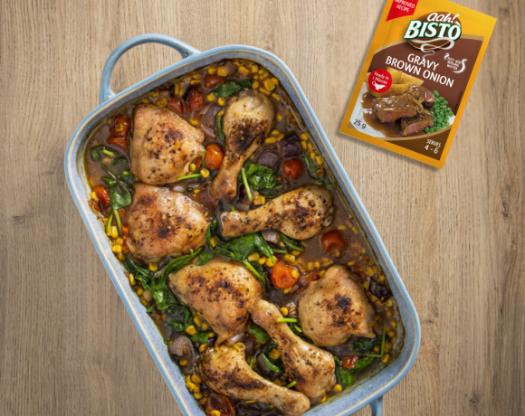 Roast Chicken, Tomato and Sweetcorn Casserole